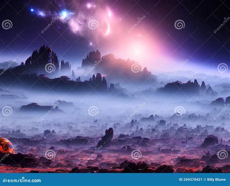 Alien Planet Fantasy Sci Fi Background Series 102 of 155 Stock ...