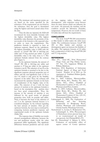 The Formulation of Pacing (Costus speciosus) Extract Tablet By Using ...