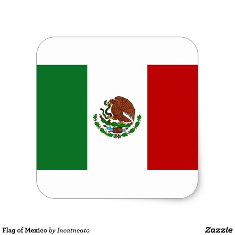 Flag of Mexico Rectangular Sticker | Zazzle.com | Mexico flag, Custom ...