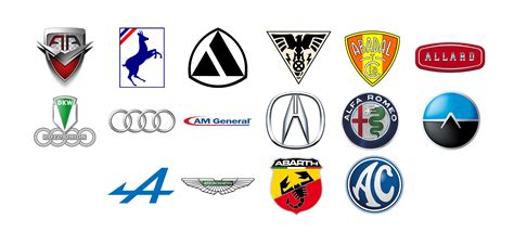 Car brands with A-Z