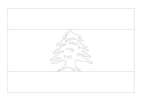 Lebanon Flag coloring page - Download, Print or Color Online for Free