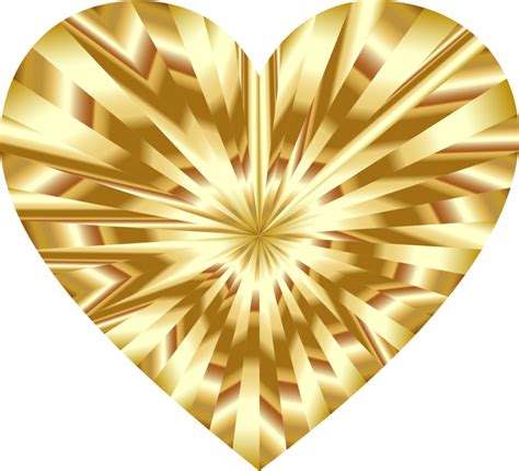 Heart Vector Gold Free HQ Image Transparent HQ PNG Download | FreePNGimg