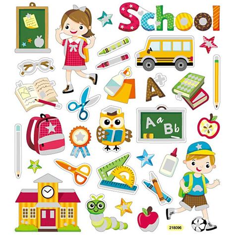 Creativ, Sticker Sheet, 32 stickers, School, 15 x 16.5 cm, 1 Sheet ...