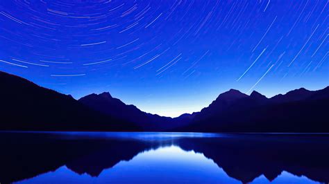 Blue Lake Star Trails 4K HD Nature Wallpapers | HD Wallpapers | ID #36346