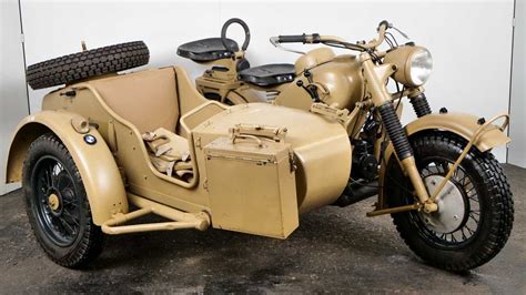 BMW R75 1943 750cc 2 cyl ohv Combination Military - starting up and ...