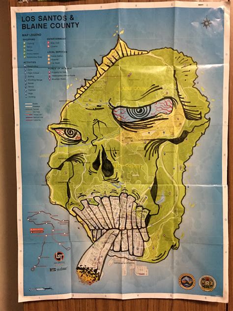 Some GTA V map art my mate pulled out. : r/GTA