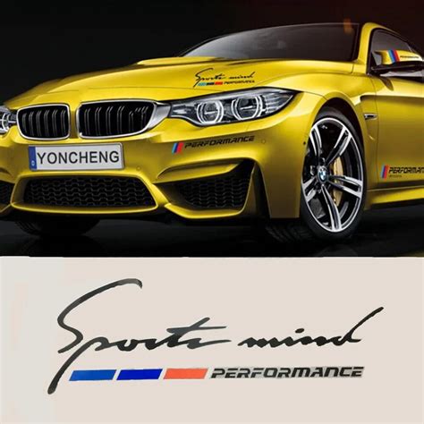 1Pcs Best Sports Mind PERFORMANCE Decals Car Body Front Hood PVC ...