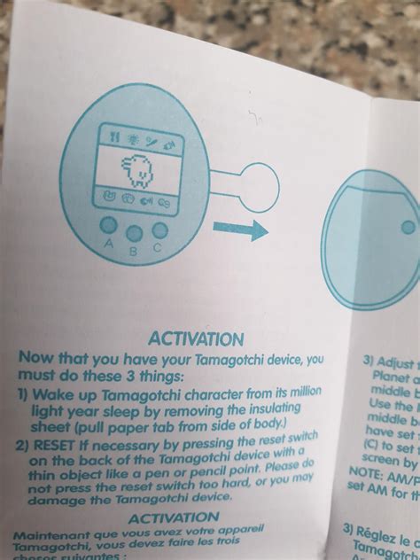 Tamagotchi instructions, light years used as a measure of time arrrgh ...