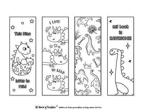 Printable Bookmarks To Color | 120 For Adults & Kids - World of Printables