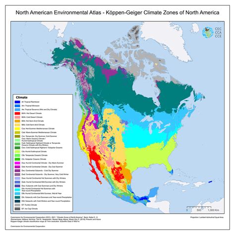 Climate Zones of North America