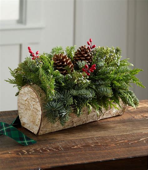 Christmas Yule Log Centerpiece | Centerpieces at L.L.Bean