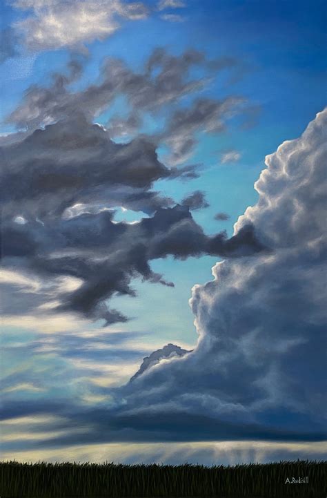 Storm Cloud Original Oil Painting. 24x36 Original Oil | Etsy