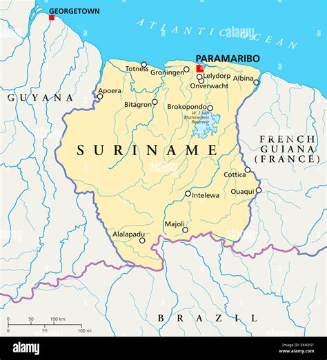 Suriname Map