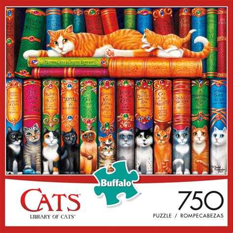 Buffalo Games Cats Library of Cats Puzzle, 750 Piece - Walmart.com ...