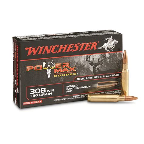 Winchester Super-X Rifle, .308 Winchester, PHPB, 180 Grain, 20 Rounds ...