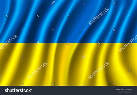 Ukraine Flag Waving Ukraine National Flag Stock Vector (Royalty Free ...