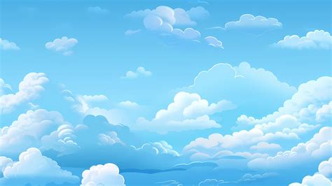 cartoon animated blue sky moving background with clouds seamless loop ...