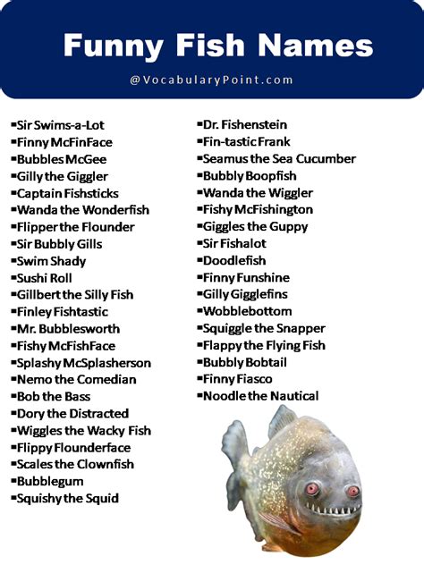 Clever Fish Names Puns - Infoupdate.org