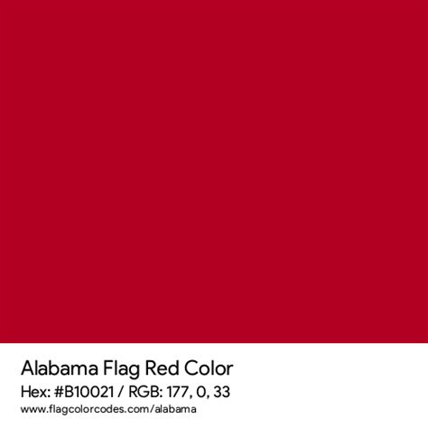 Alabama flag color codes