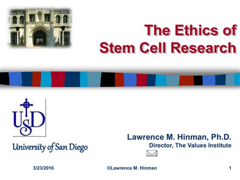 The Ethics of Stem Cell Research