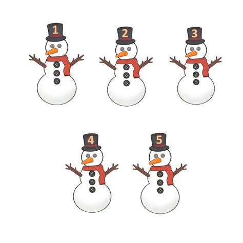 5 Little Snowmen Printable - Printable Word Searches