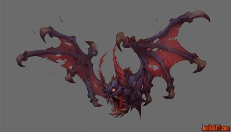 joemadart.com: Battle Chasers Nightwar game creature concept art: the Bat