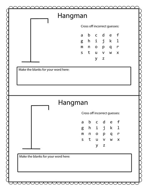 Free Hangman Word Game Worksheets | 101 Activity