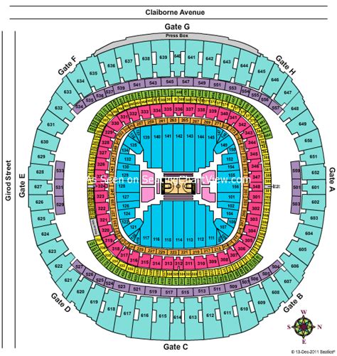 Superdome Seating Chart With Seat Numbers | Awesome Home