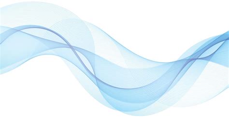 Abstract blue wavy lines on white background - Vector 2303907 Vector ...