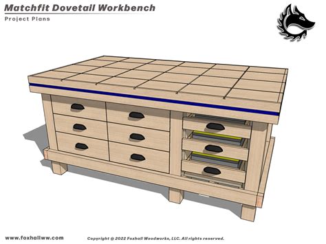 MatchFit Dovetail Workbench Plans — Fox Hall Woodworking