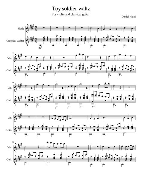 Toy_soldier_waltz Sheet music for Violin, Guitar (Mixed Duet ...