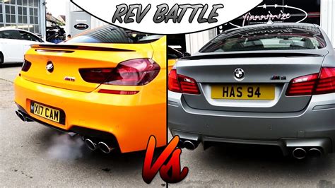 Loud BMW M5 Vs M6 Rev Battle! - YouTube