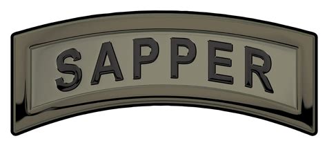 Sapper Tab (OD) Metal Sign 17 x 7" | North Bay Listings