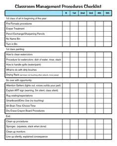 Preschool Cleaning Checklist Template - Card Template