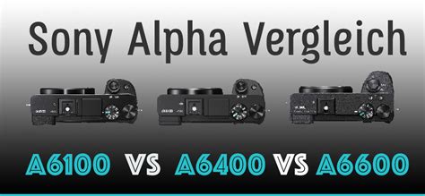 Sony A6100 vs. A6400 vs. A6600 Vergleich Für wen ist welche Kamera?