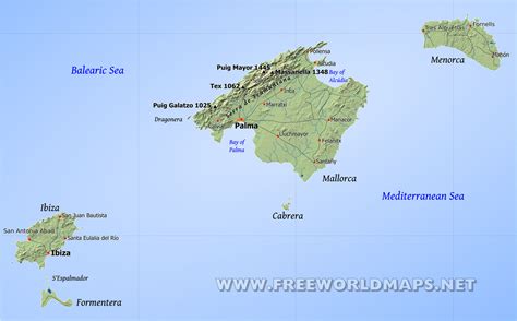 Balearic Islands On World Map : Balearic Islands Map / Geography of ...