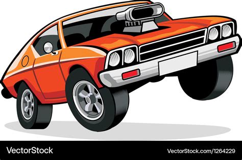 Muscle car Royalty Free Vector Image - VectorStock