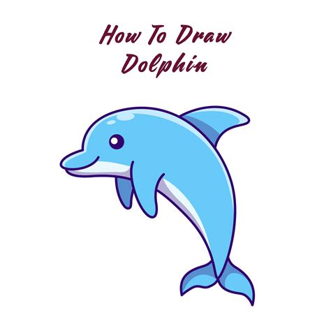 Easy Cute Dolphin Drawing