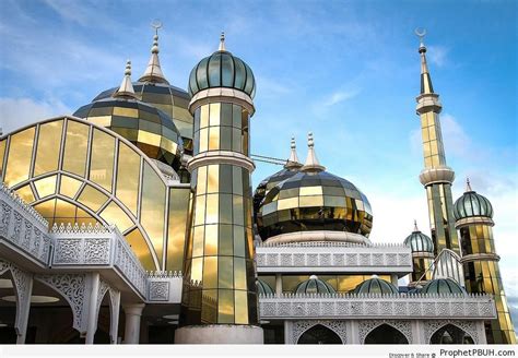 Minarets and Domes of the Crystal Mosque (Masjid Kristal) in Kuala ...