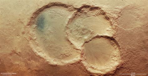 Mars Express Spots Triple Crater on Red Planet | Sci.News