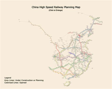 China High Speed Rail Map, 2019 China Railway Map, PDF Download