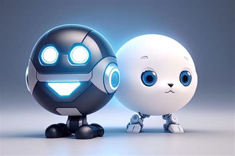 Premium AI Image | AI Ethics Cute 3D Robo Illustration