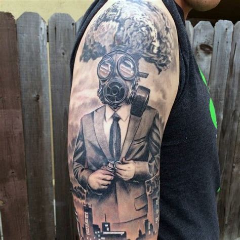 100 Gas Mask Tattoo Designs For Men - Breath Of Fresh Ideas