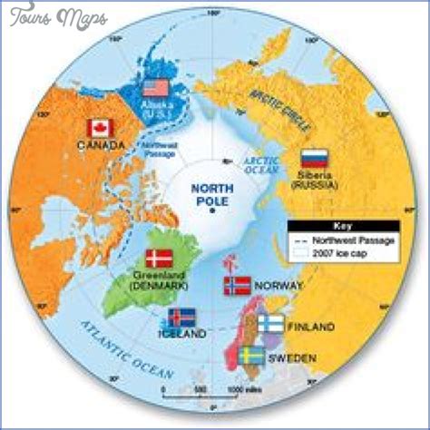 Map Of Arctic Circle - ToursMaps.com