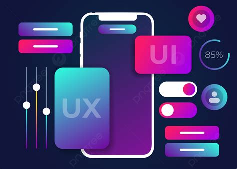 Mobile Ui Ux Development Purple Design Concept Background, Ui ...