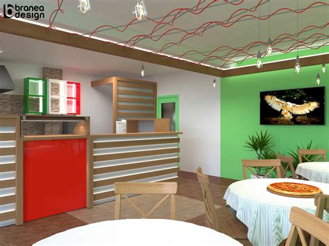 Pizzeria interior design on Behance