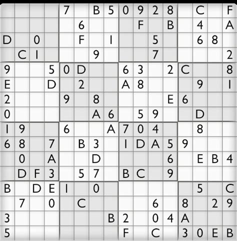 Printable 16x16 Sudoku - Printable Word Searches