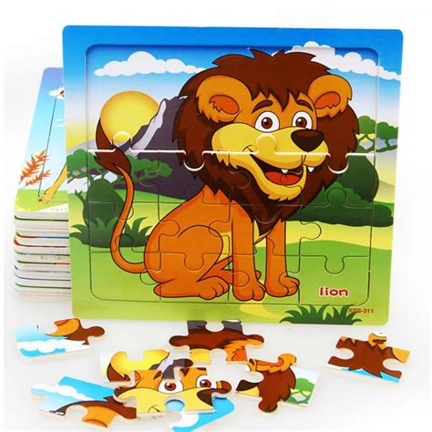 New Hot Sales 20 slice puzzle wooden small piece kid toy baby wooden ...