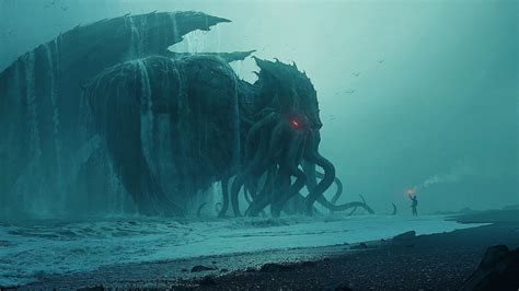 Cthulhu, Artwork, Giant [1920x1080] : r/wallpaper