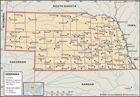 Nebraska Map Of Cities And Towns